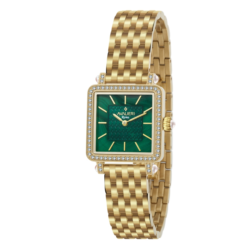 Avalieri Women's Quartz Watch with Green Dial - AV-2631B