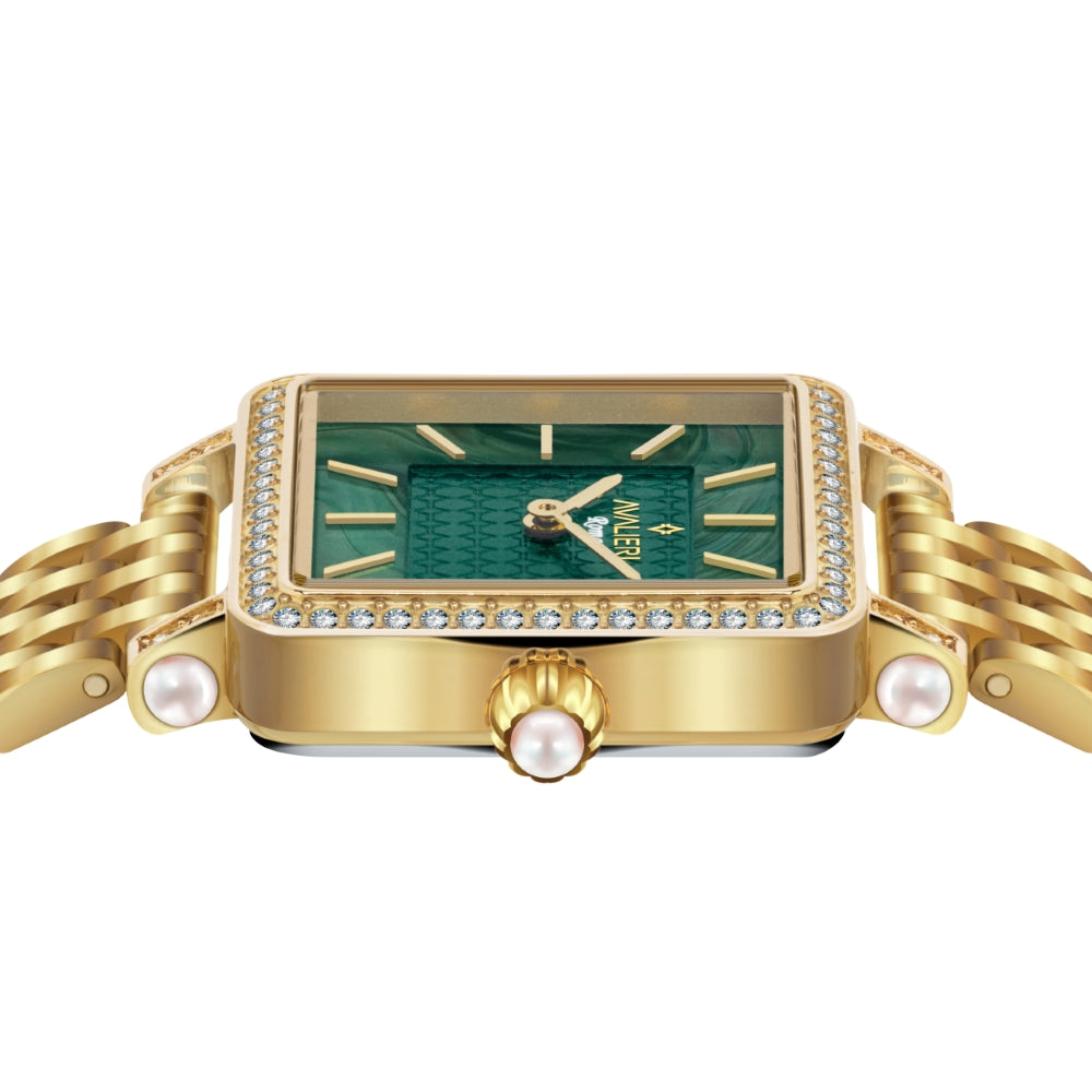 Avalieri Women's Quartz Watch with Green Dial - AV-2631B