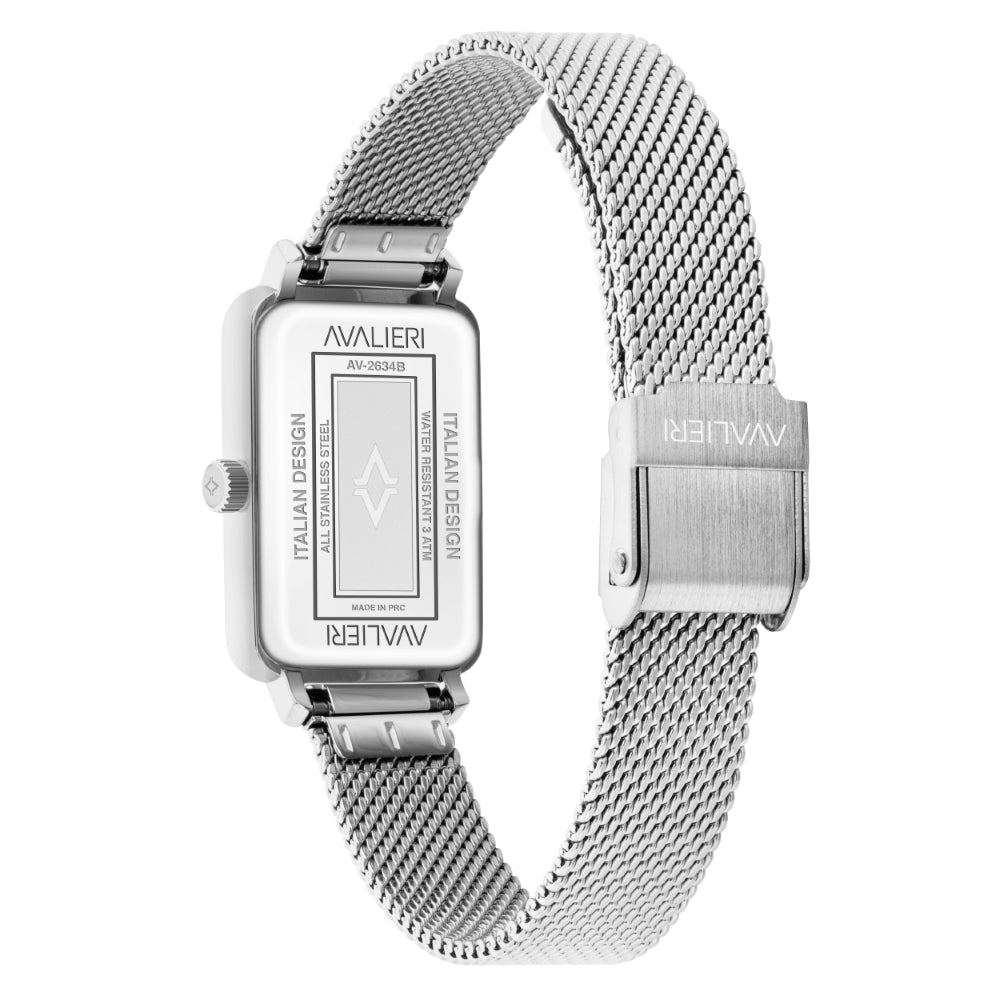 Avalieri Women's Quartz Watch with White Dial - AV-2634B