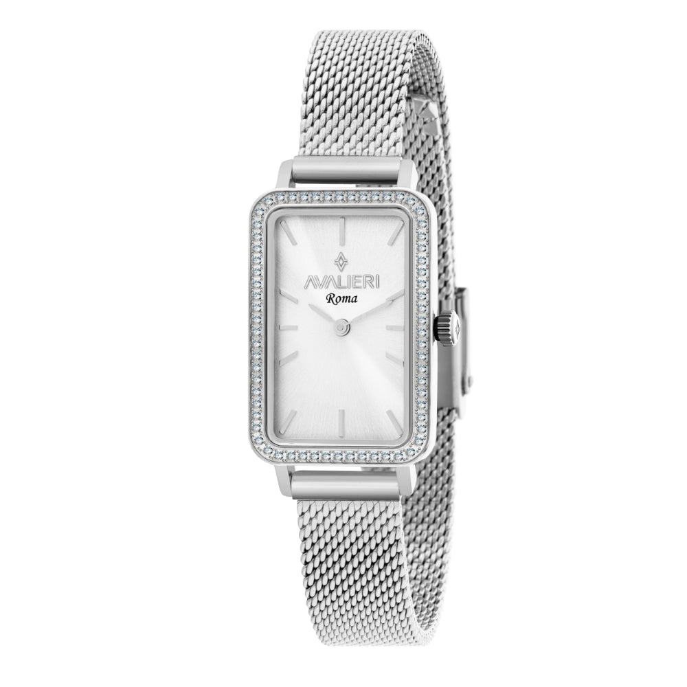 Avalieri Women's Quartz Watch with White Dial - AV-2634B