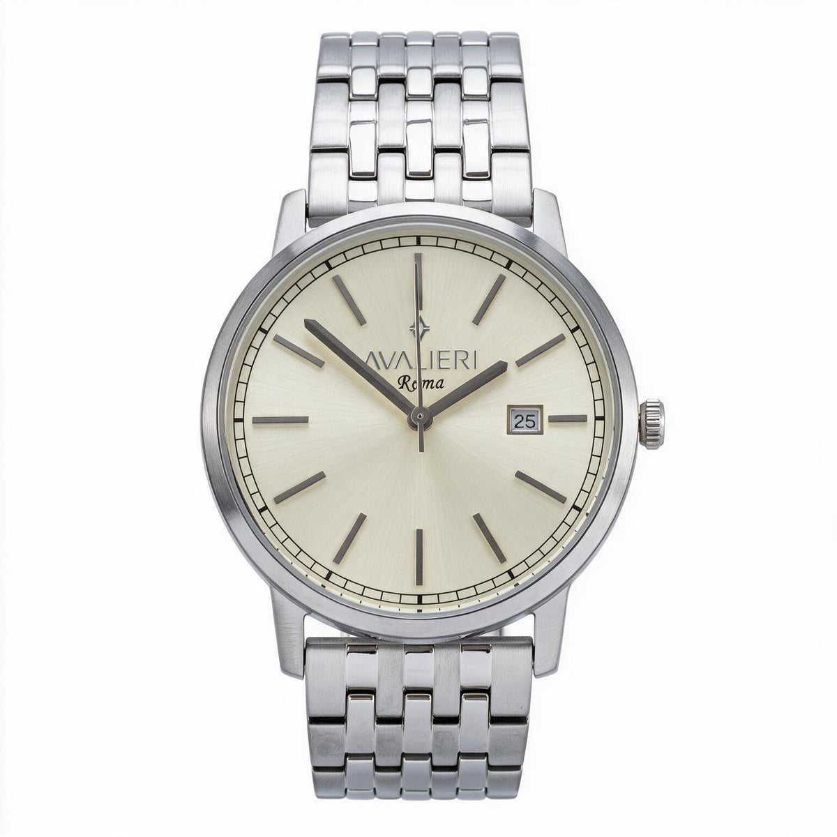 Avaleri Men's Quartz Watch with Silver Dial - AV-2697B
