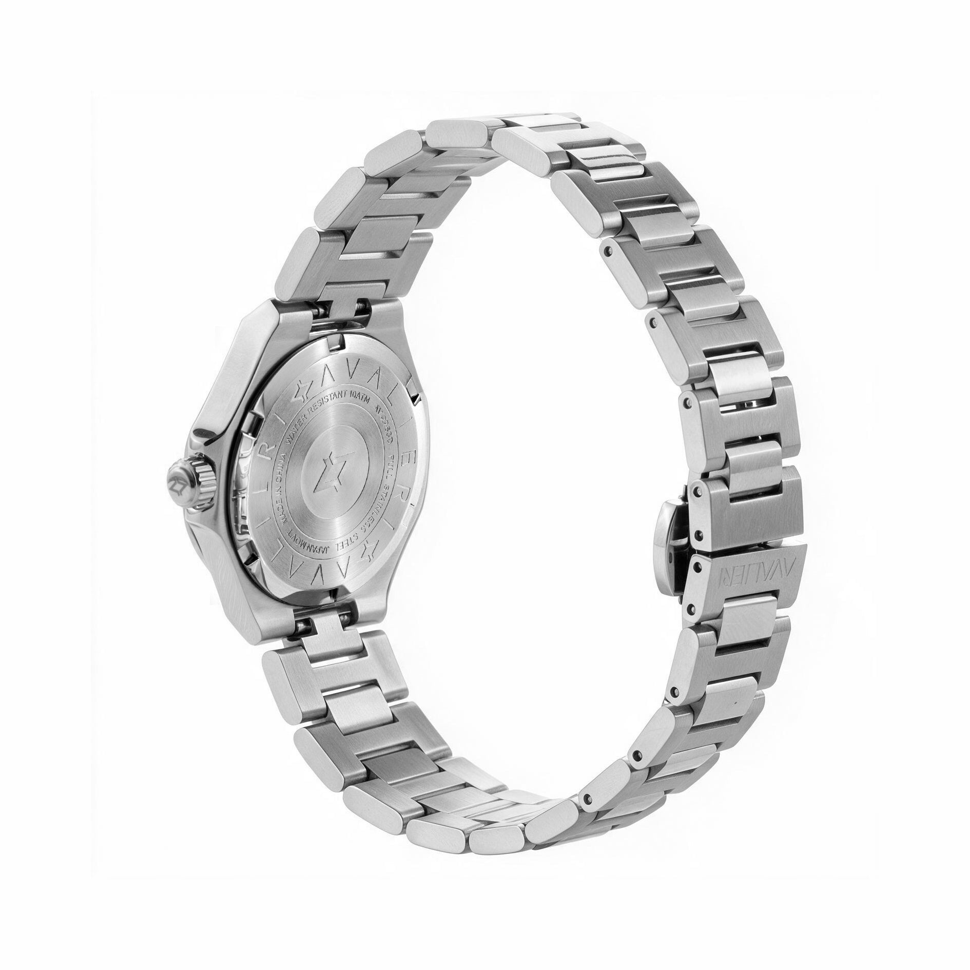 ساعة أفاليري الرجالية كوارتز بمينا فضي - AV-2754D