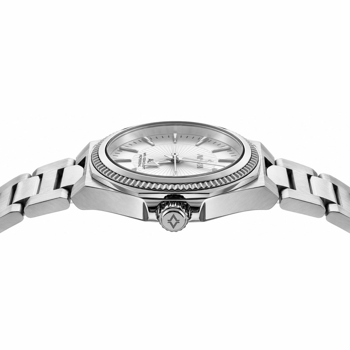 ساعة أفاليري النسائية كوارتز بمينا فضي - AV-2765D