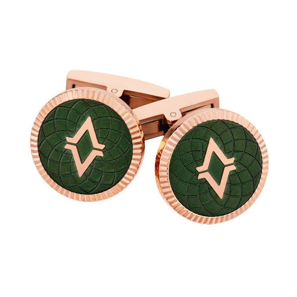 Gold and green Cufflinks from Avalieri - AVC-0147