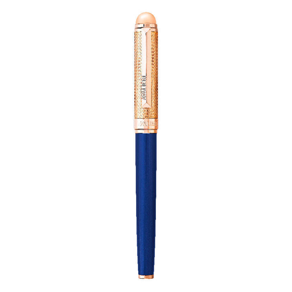 قلم باللون الذهبي الوردي (روز جولد) وأزرق من أفاليري - AVPN-0126