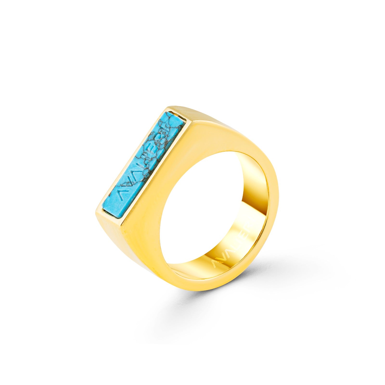 خاتم نسائي من أفاليري بحجر صناعي باللون الذهبي – AVRG-0003 (G/56)