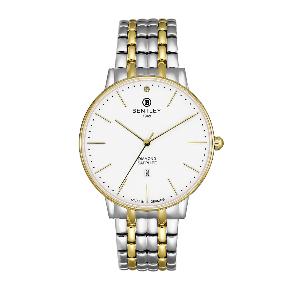 Bentley Men's Quartz White Dial Watch - BEN-0096 (DIAMOND)