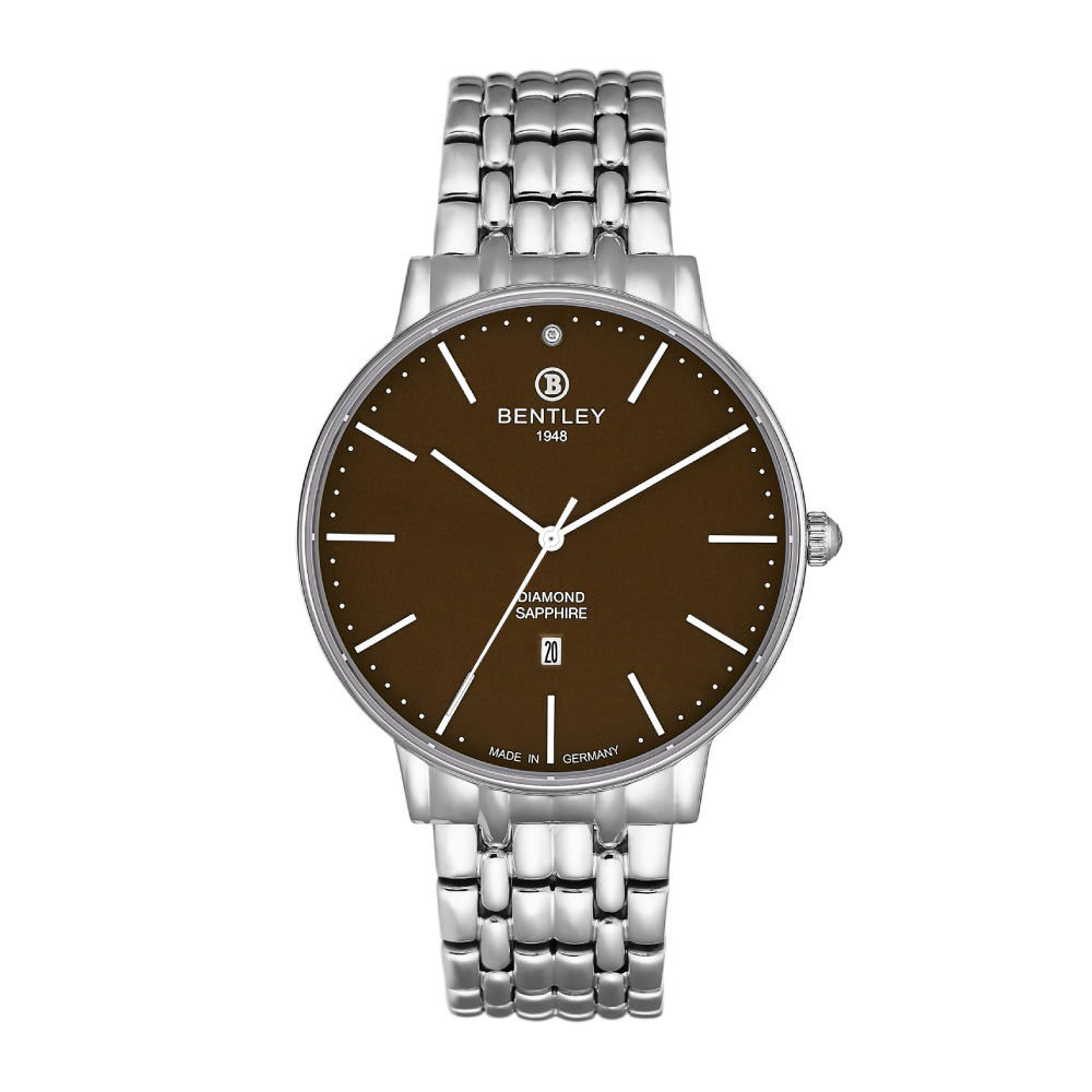 Bentley Men's Quartz Brown Dial Watch - BEN-0097 (DIAMOND)