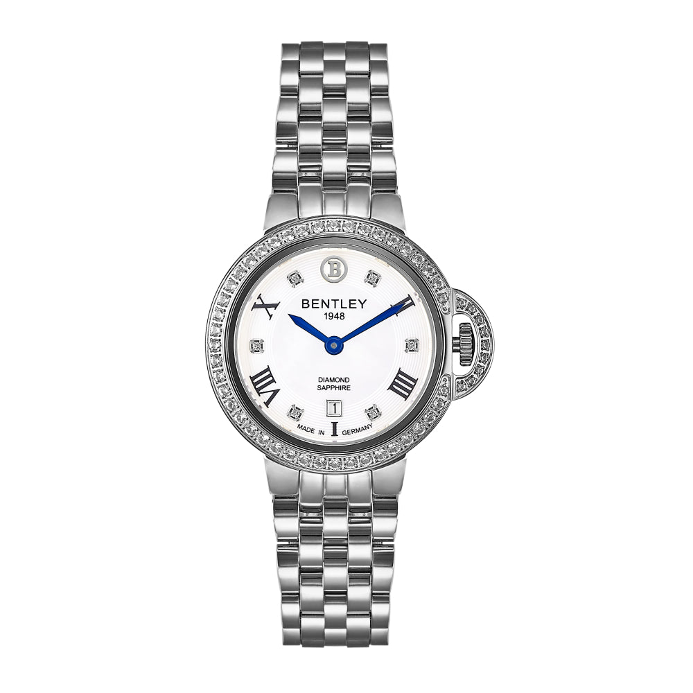 Bentley Women's Quartz Watch with Pearly White Dial - BEN-0155(6/D0.03CT)