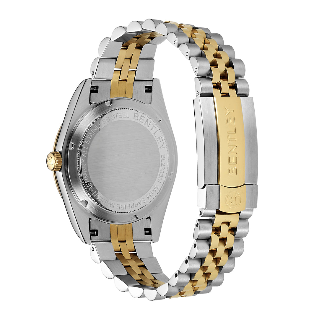 ساعة بنتلي النسائية بحركة كوارتز ولون مينا فضي BEN-0228