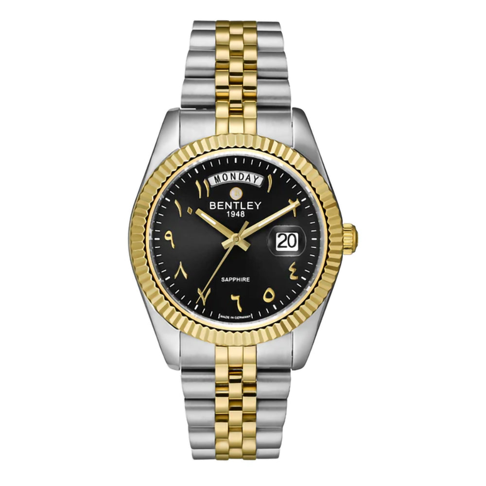 ساعة بنتلي كوارتز للرجال بلون مينا أسود – BEN-0254