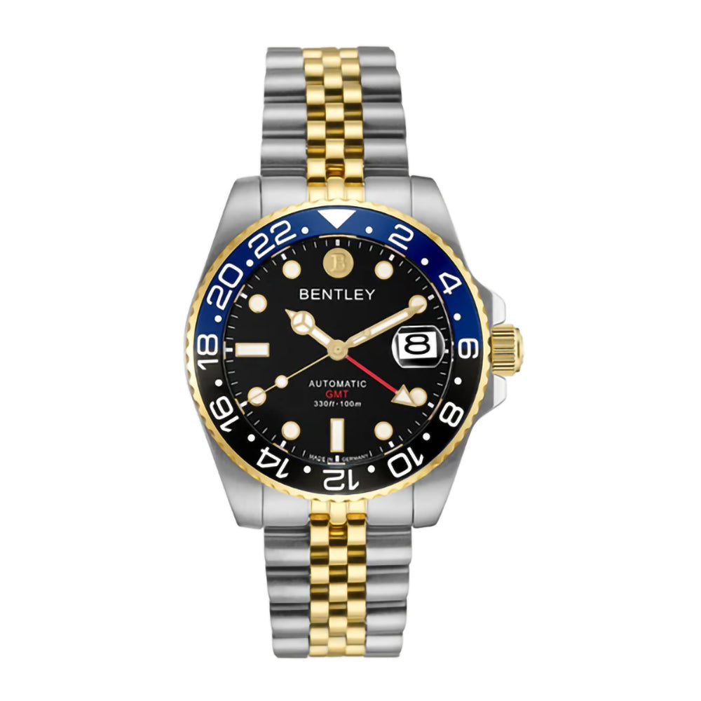 ساعة بنتلي أوتوماتيك للرجال بلون مينا أسود – BEN-0256