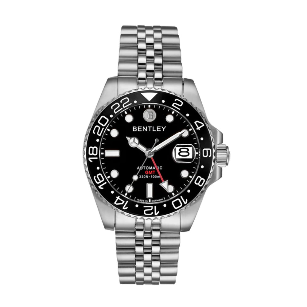 ساعة بنتلي أوتوماتيك للرجال بلون مينا أسود – BEN-0257