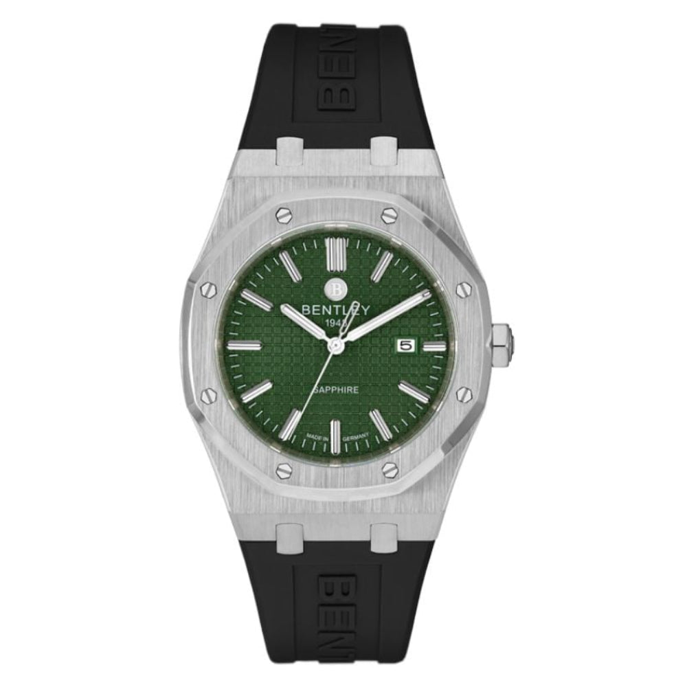 ساعة بنتلي كوارتز للرجال بلون مينا أخضر - BEN-0220