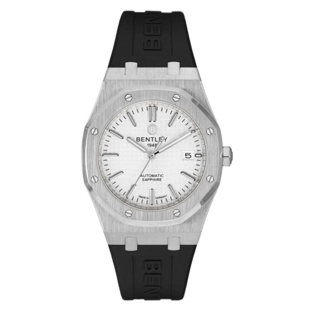 ساعة بنتلي أوتوماتيك للرجال بلون مينا أبيض - BEN-0223
