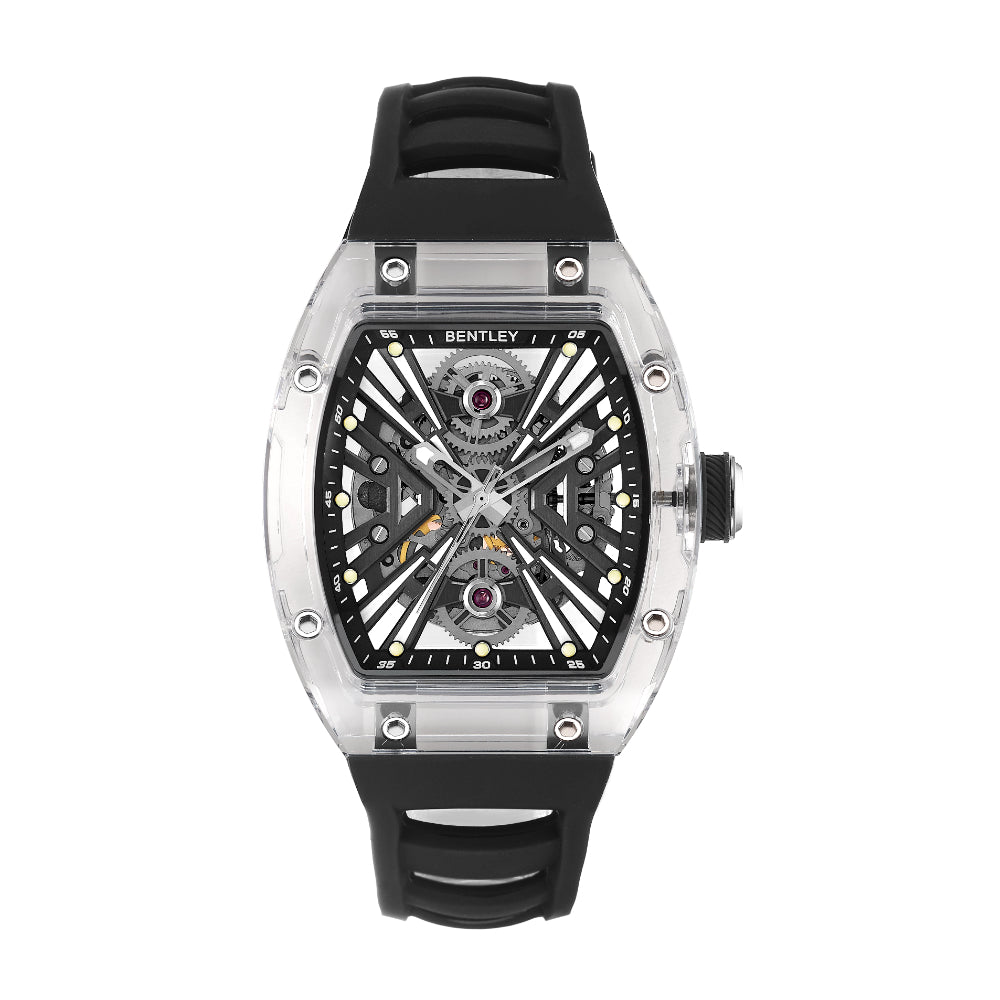 ساعة بنتلي أوتوماتيك للرجال بلون مينا أسود – BEN-0262