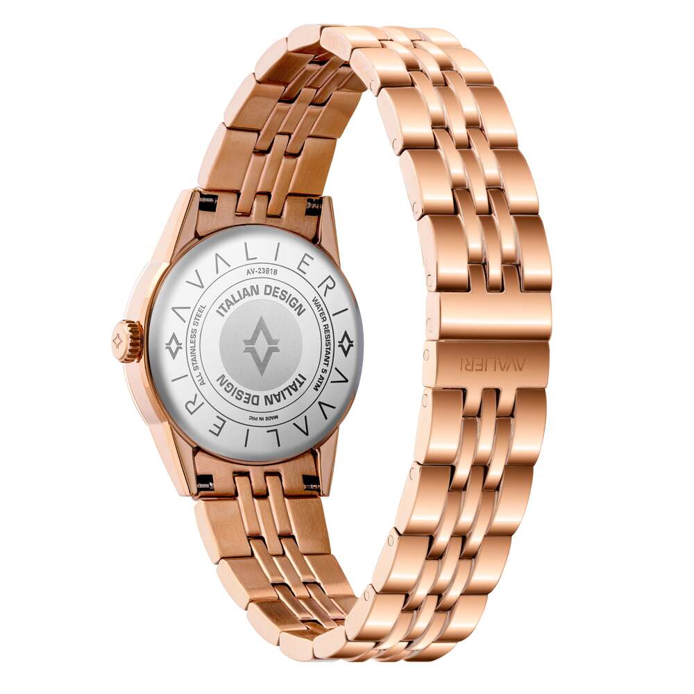 Avalieri Women's Quartz Watch Rose Gold Dial - AV-2358B