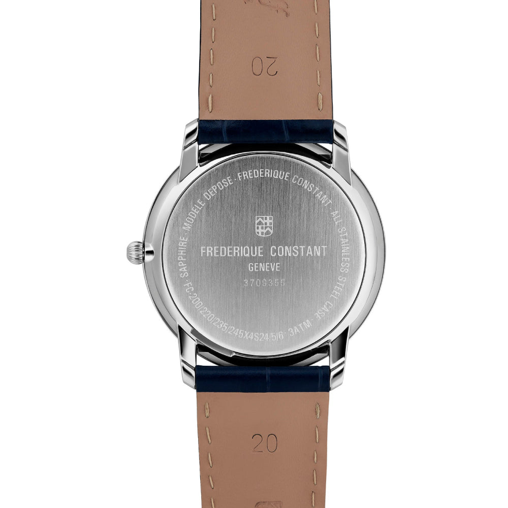 ساعة فريدريك كونستانت الرجالية بحركة كوارتز ولون مينا أزرق - FC-0134