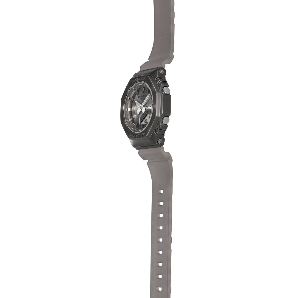 ساعة جي شوك النسائية بحركة كوارتز/رقمية ولون مينا رمادي - CA-0537
