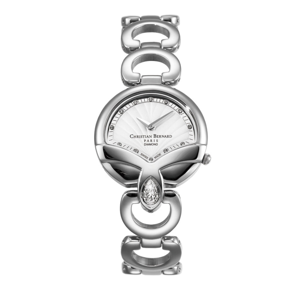 Christian Bernard Women's Quartz Watch, White Dial - CB-0030(12/D 0.06CT)