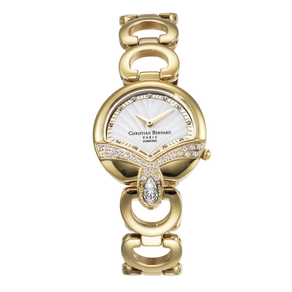Christian Bernard Women's Quartz Watch, White Dial - CB-0032(12/D 0.06CT)