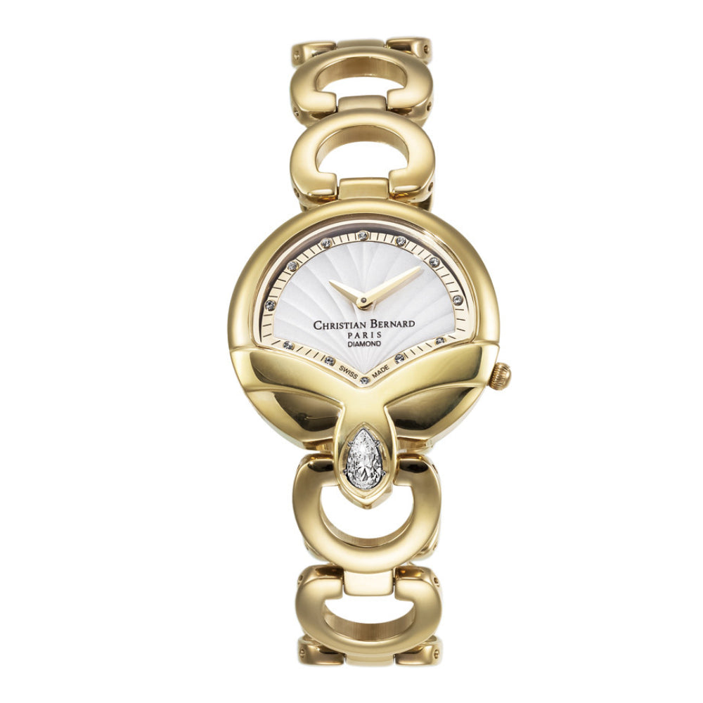 Christian Bernard Women's Quartz Watch, White Dial - CB-0057(12/D0.06CT)