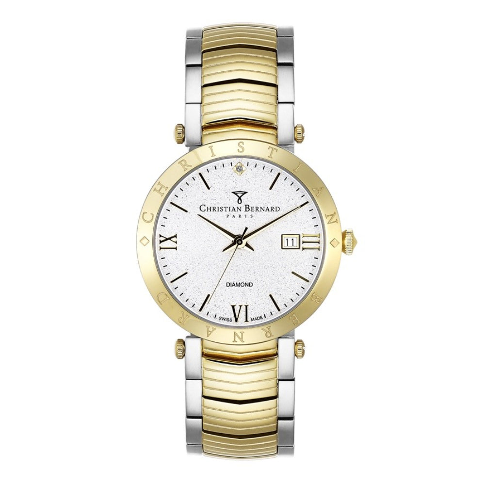 Christian Bernard Women's Quartz Watch with Silver Dial - CB-0118(1/D 0.008CT)