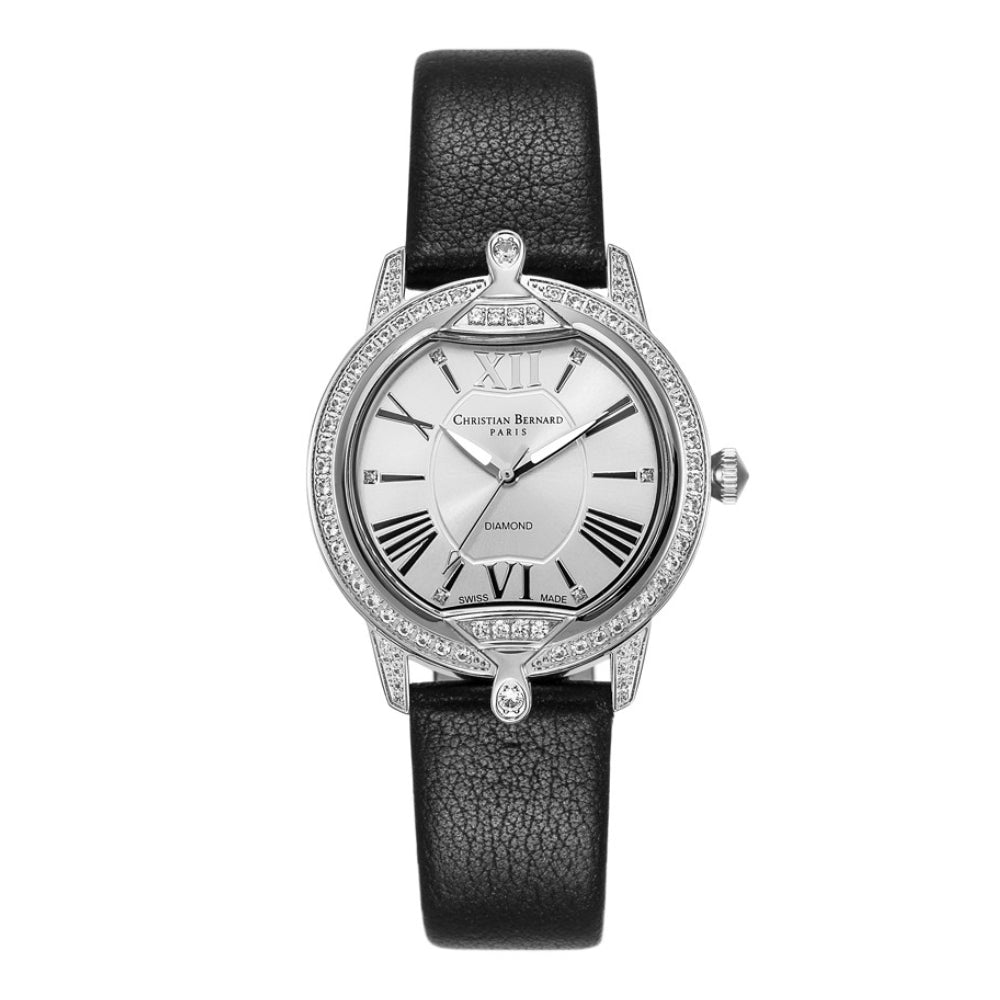 Christian Bernard Women's Quartz Watch, White Dial - CB-0132(6/D 0.03CT)
