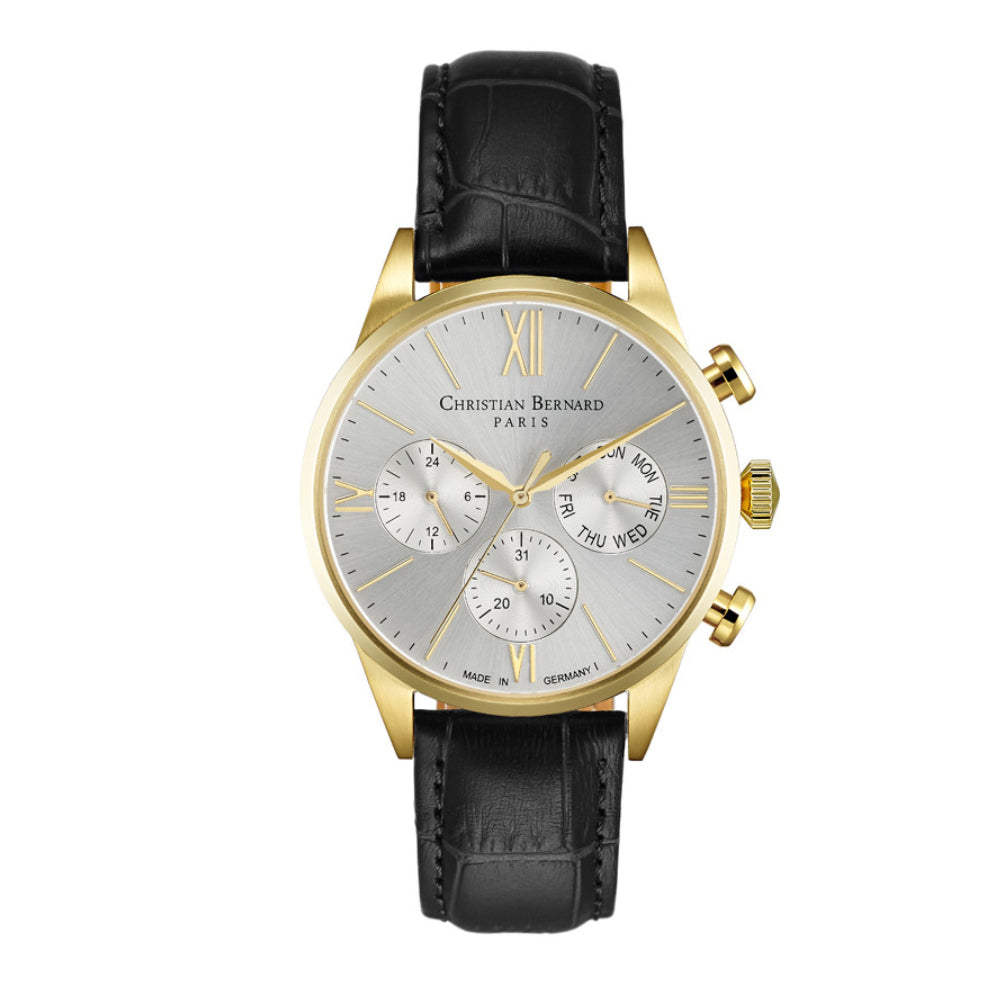 Christian Bernard Men's Quartz Watch with Silver Dial - CB-0178