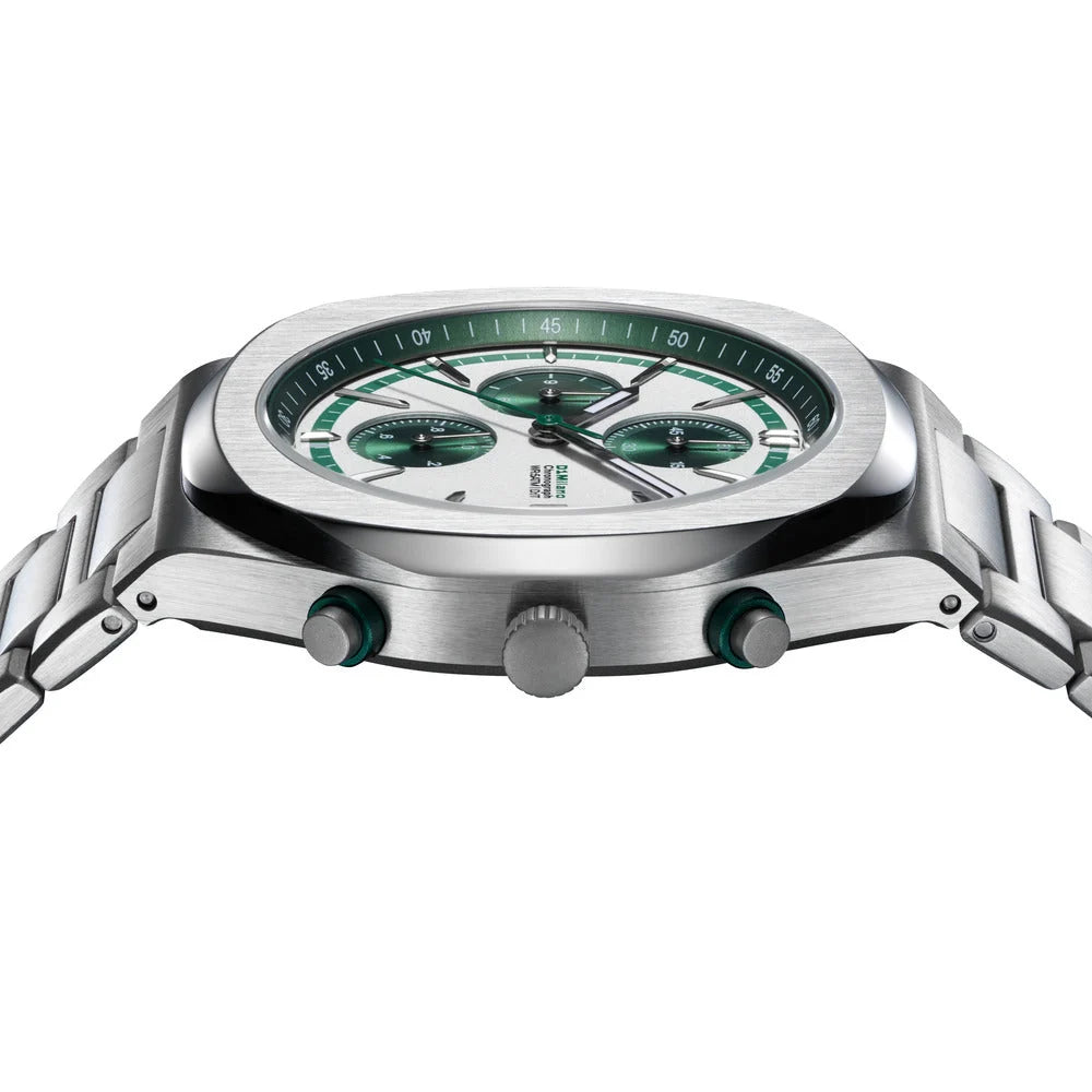 ساعة دي وان ميلانو Chronograph Green Pulse الرجالية كوارتز - ML-0434