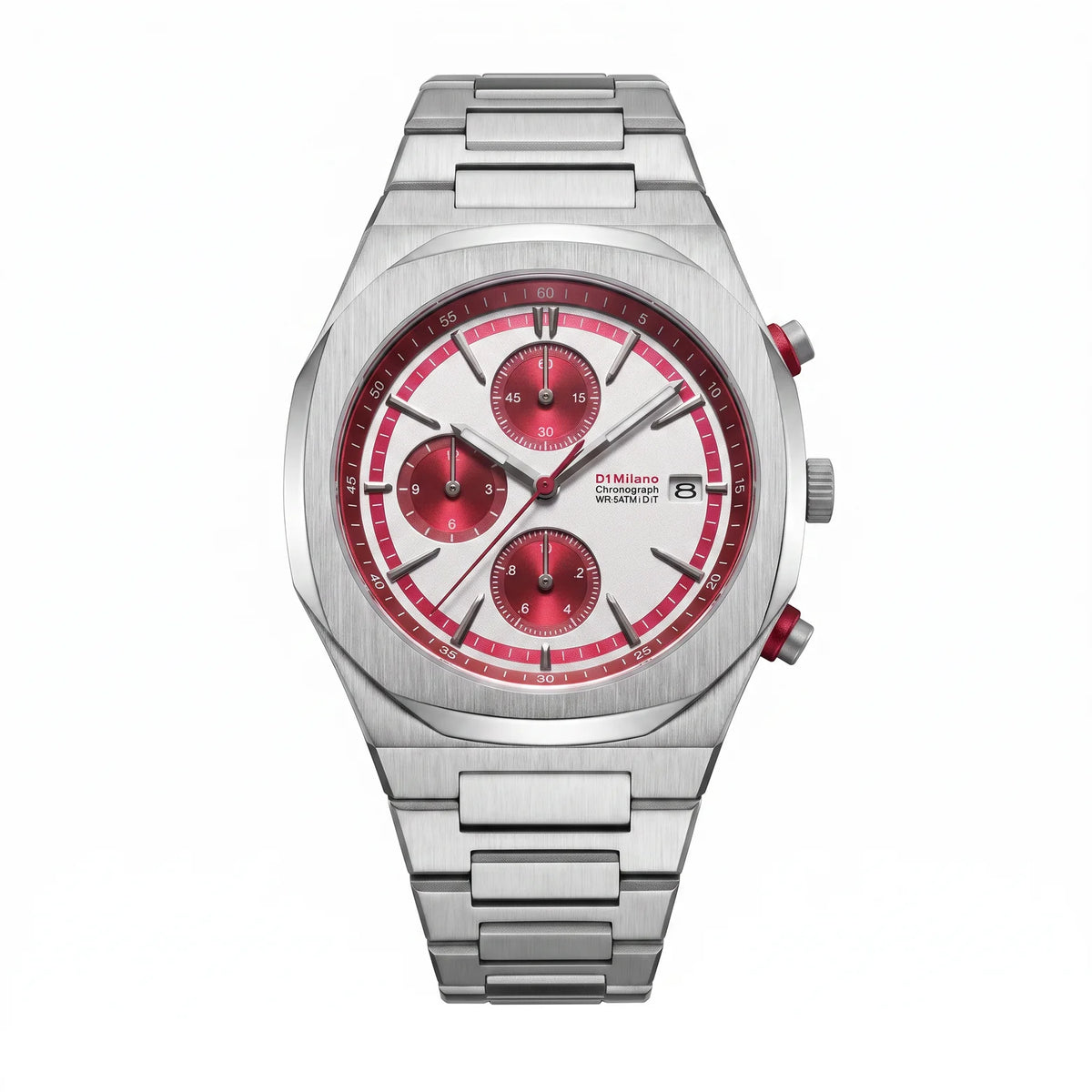 ساعة دي وان ميلانو Chronograph Red Pulse الرجالية كوارتز - ML-0436