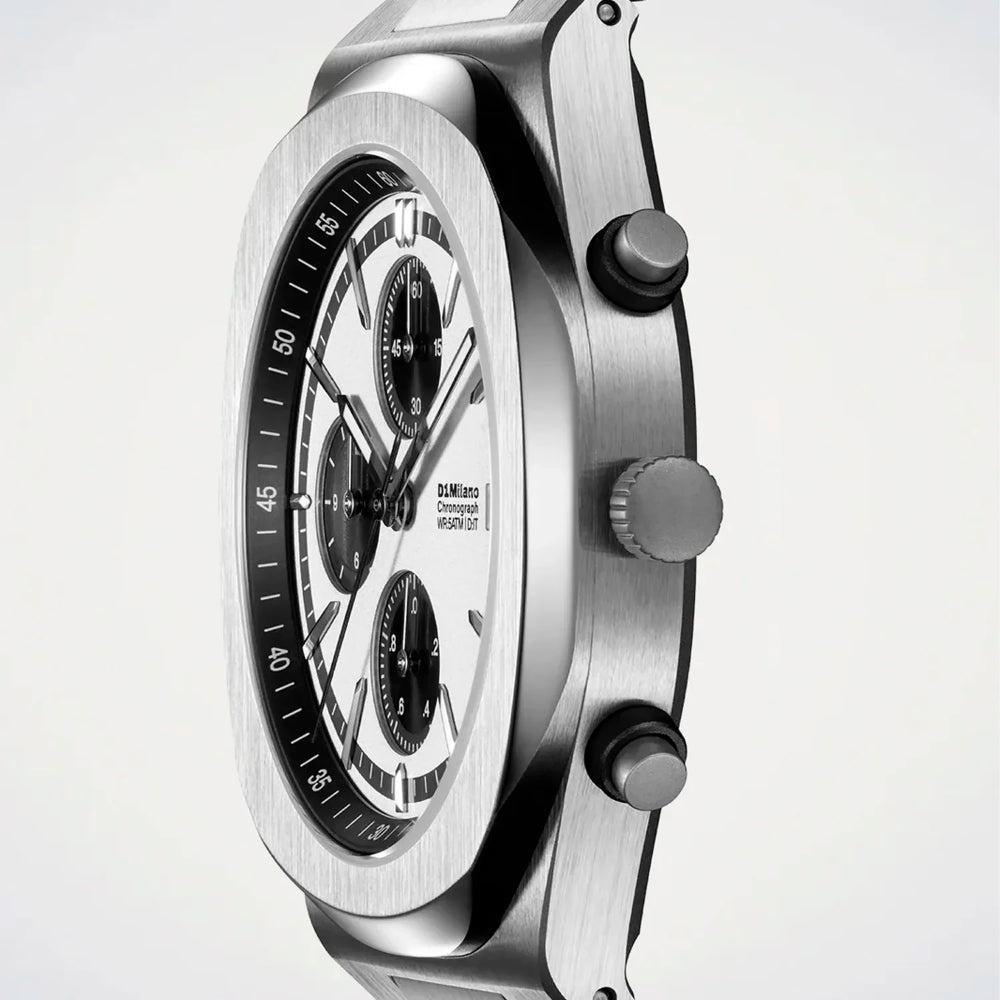 ساعة دي وان ميلانو Chronograph Black Pulse الرجالية كوارتز - ML-0437