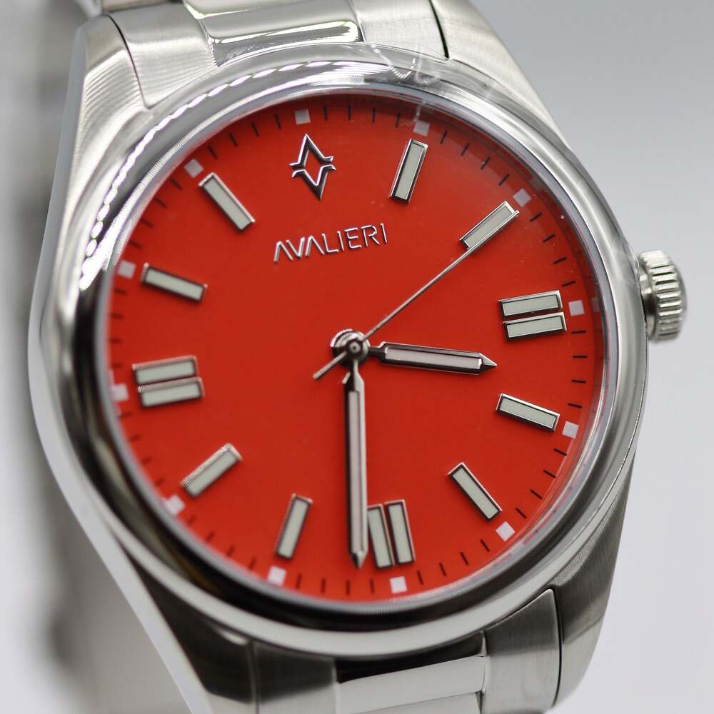 Avalieri Men's Quartz Watch, Red Dial - AV-2583B