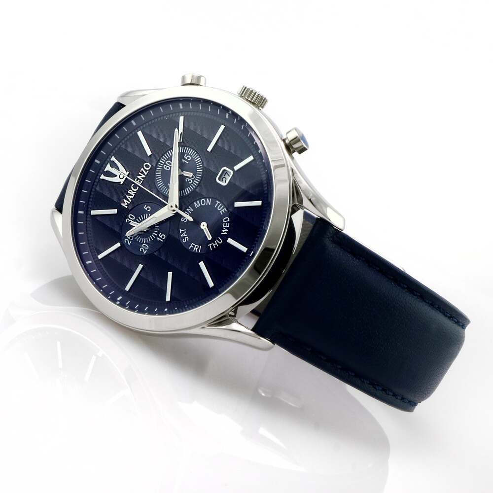 Marc Enzo Men's quartz blue dial watch MAR-0099