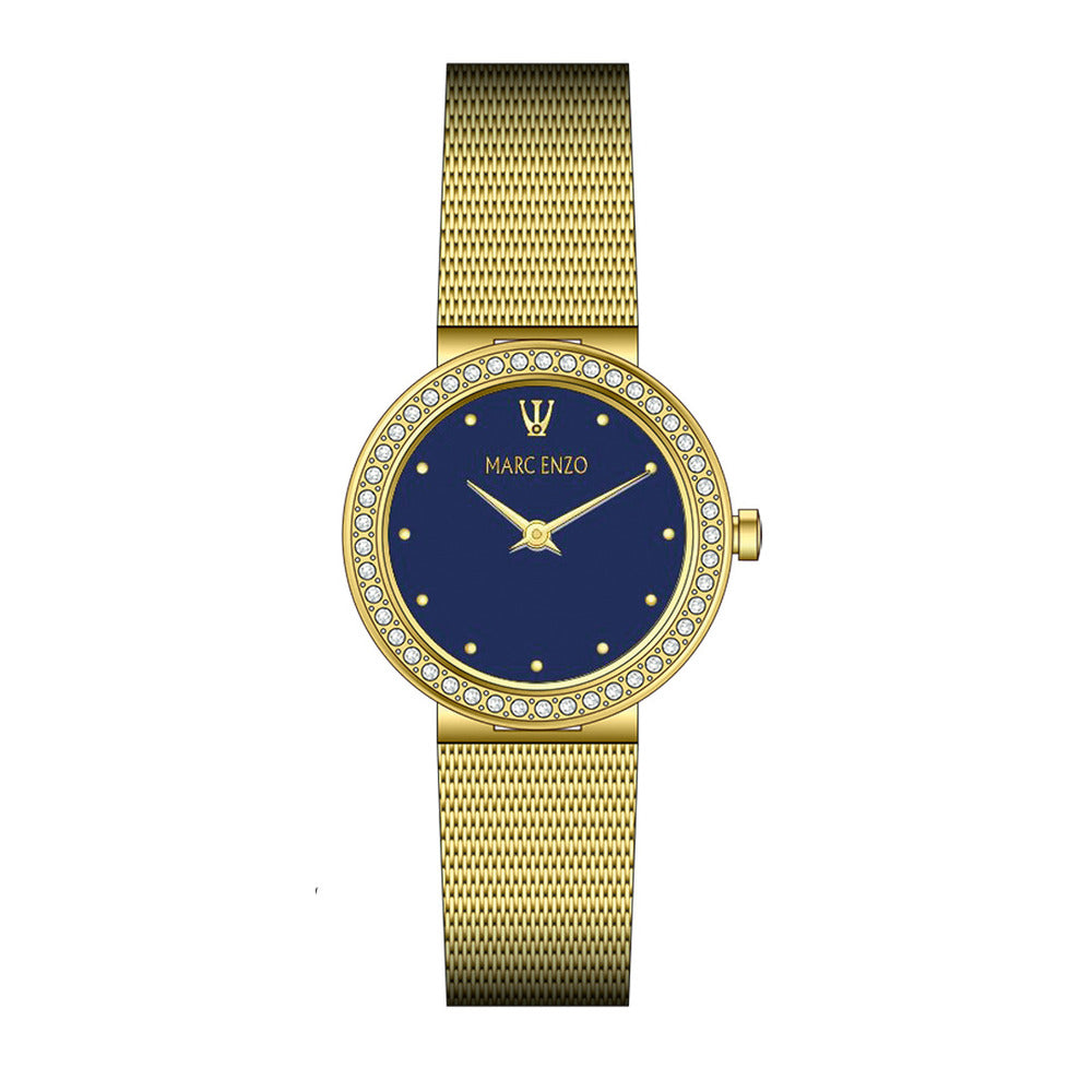 Marc Enzo Women's Quartz Watch with Blue Dial - MAR-0022