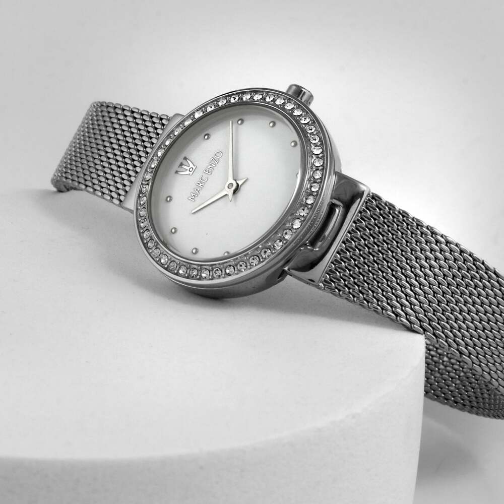 Marc Enzo Women's Watch, Quartz Movement, White Dial - MAR-0020