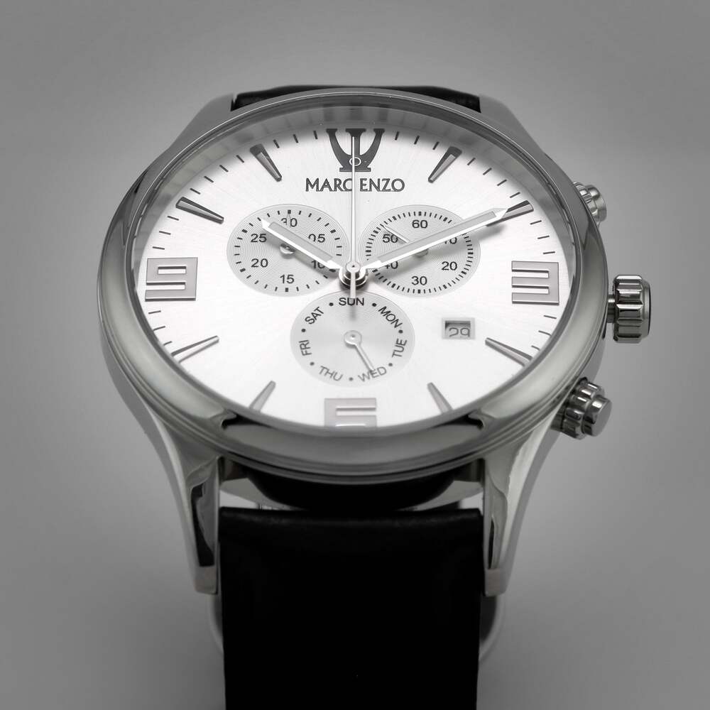 Marc Enzo Men's Watch, Quartz Movement, White Dial - MAR-0055