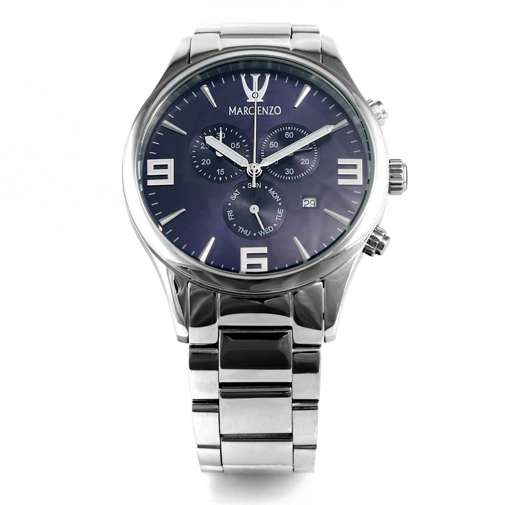 Marc Enzo Men's quartz blue dial watch MAR-0051