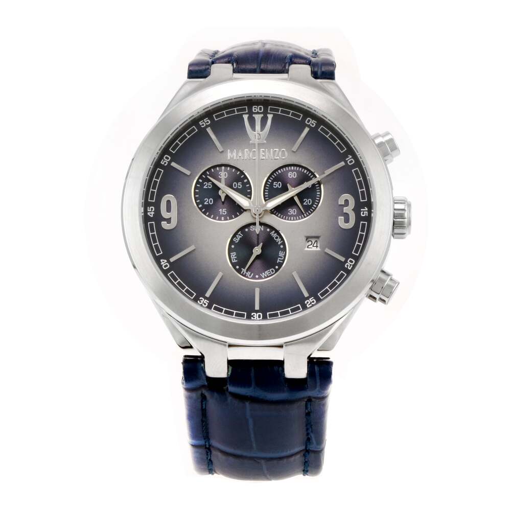 Marc Enzo Men's quartz blue dial watch MAR-0060