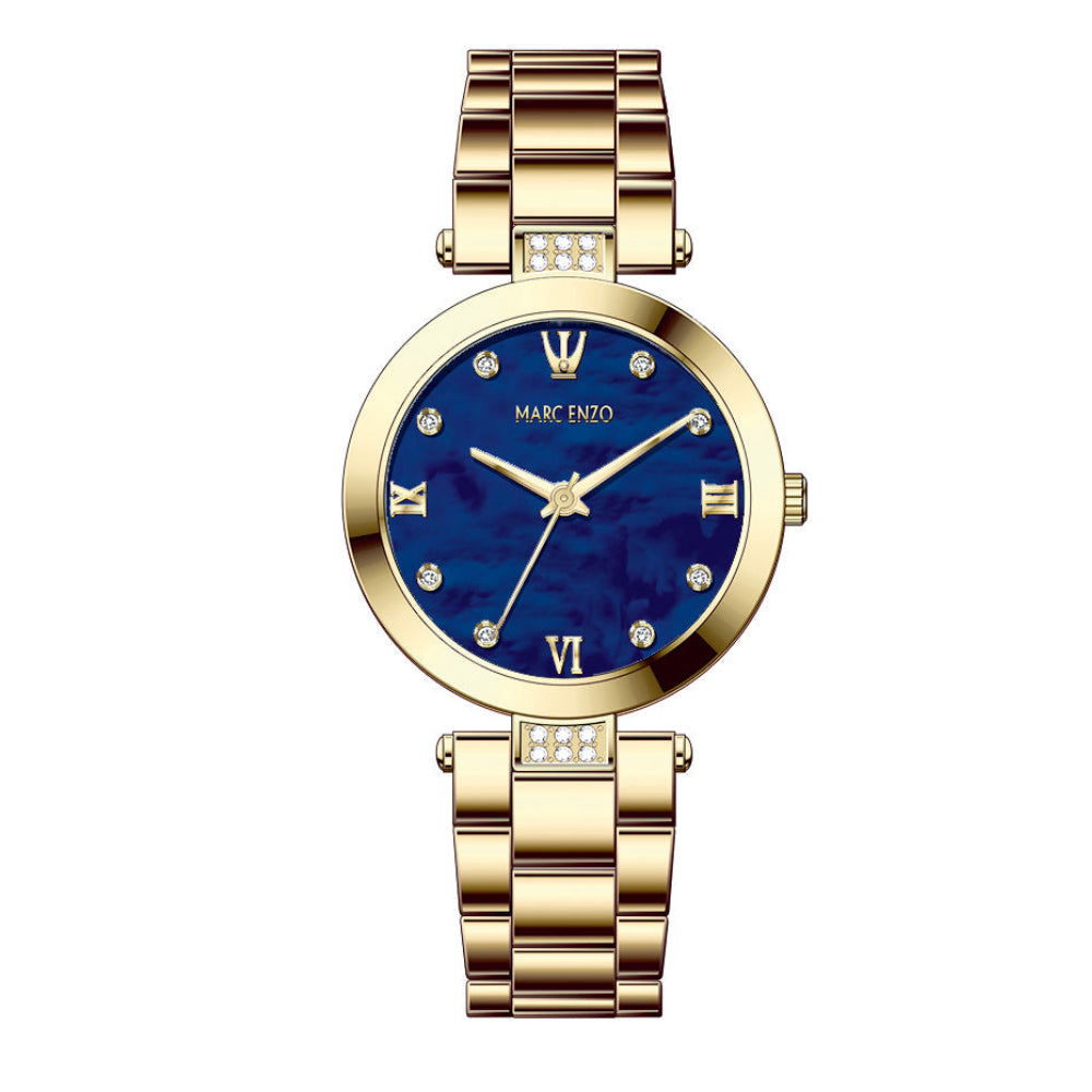 Marc Enzo Women's quartz blue dial watch MAR-0074