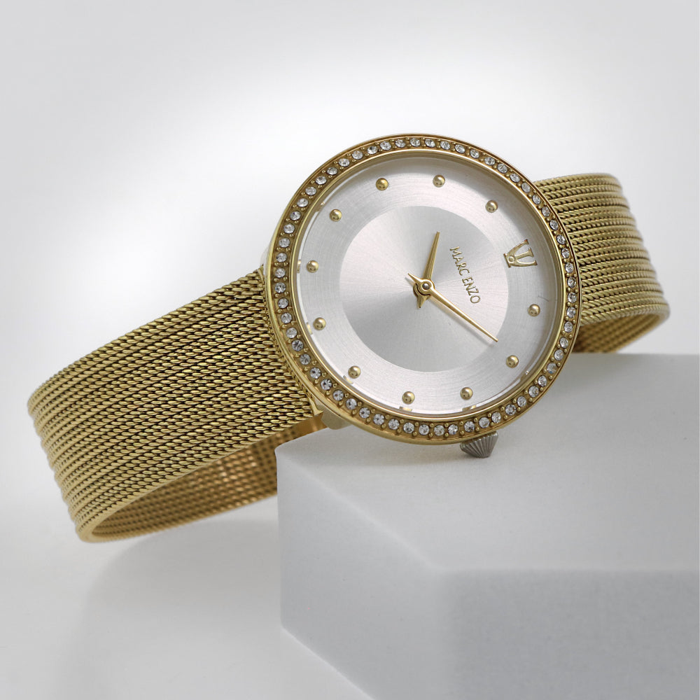 Marc Enzo Women's Watch, Quartz Movement, White Dial - MAR-0007