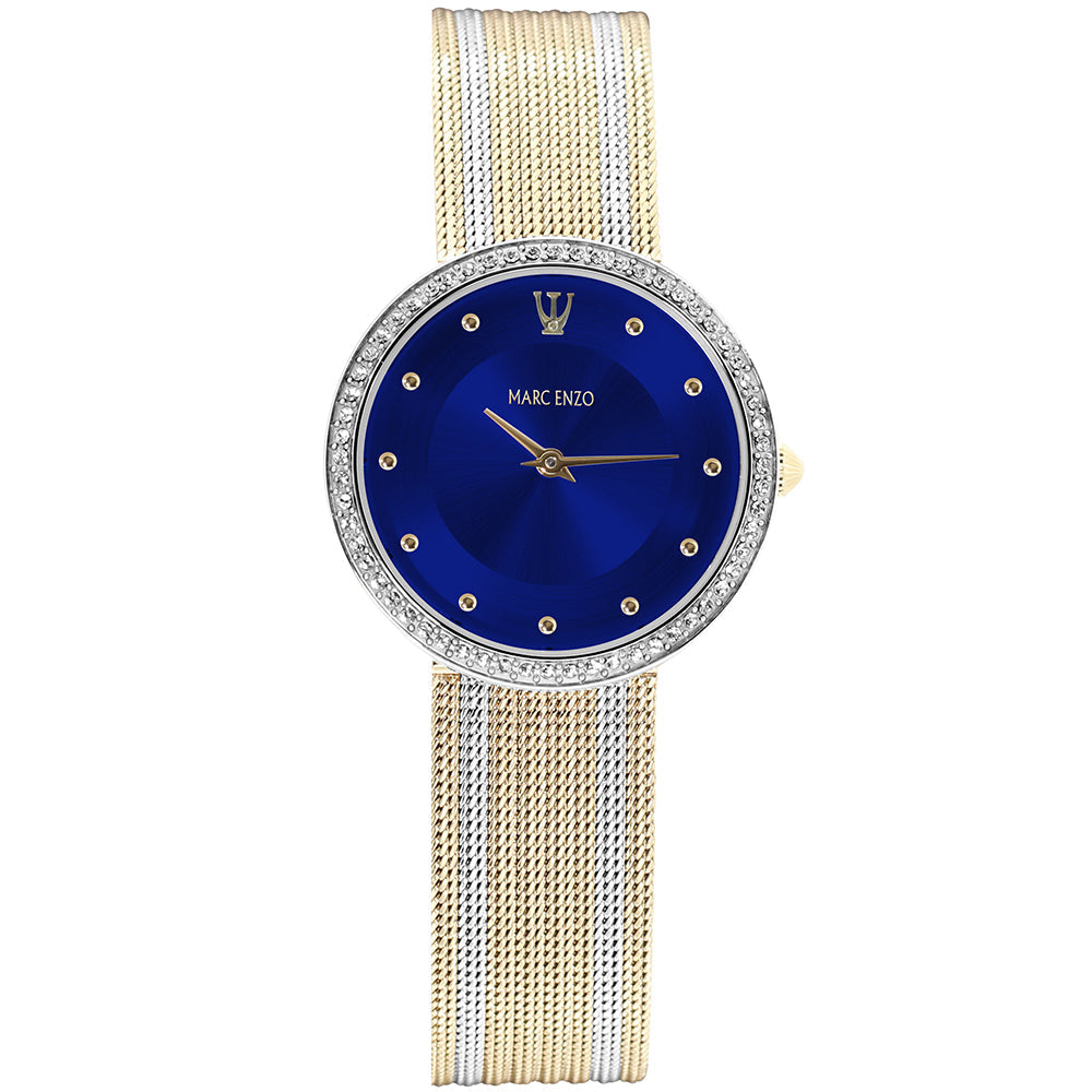 Marc Enzo Women's Watch, Quartz Movement, Blue Dial - MAR-0006