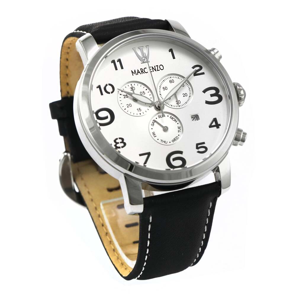 Marc Enzo Men's Watch, Quartz Movement, White Dial - MAR-0050