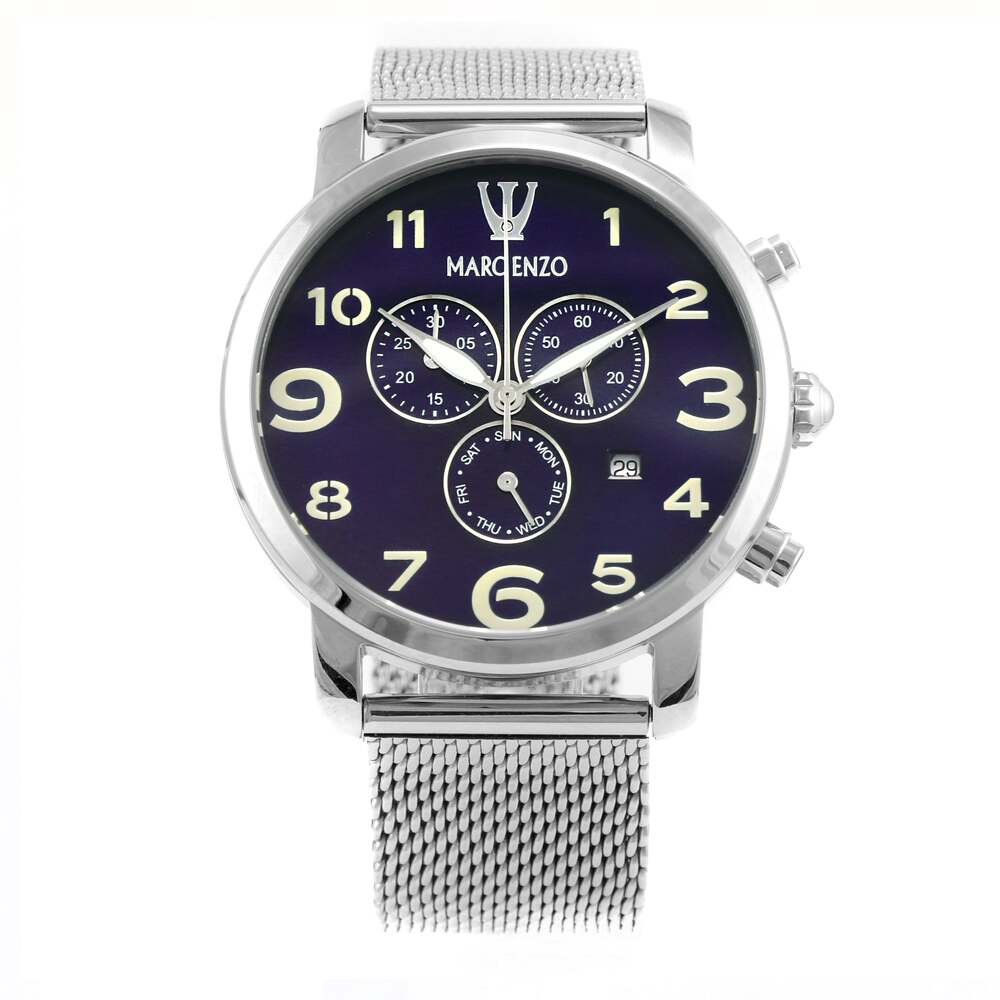 Marc Enzo Men's quartz blue dial watch MAR-0046
