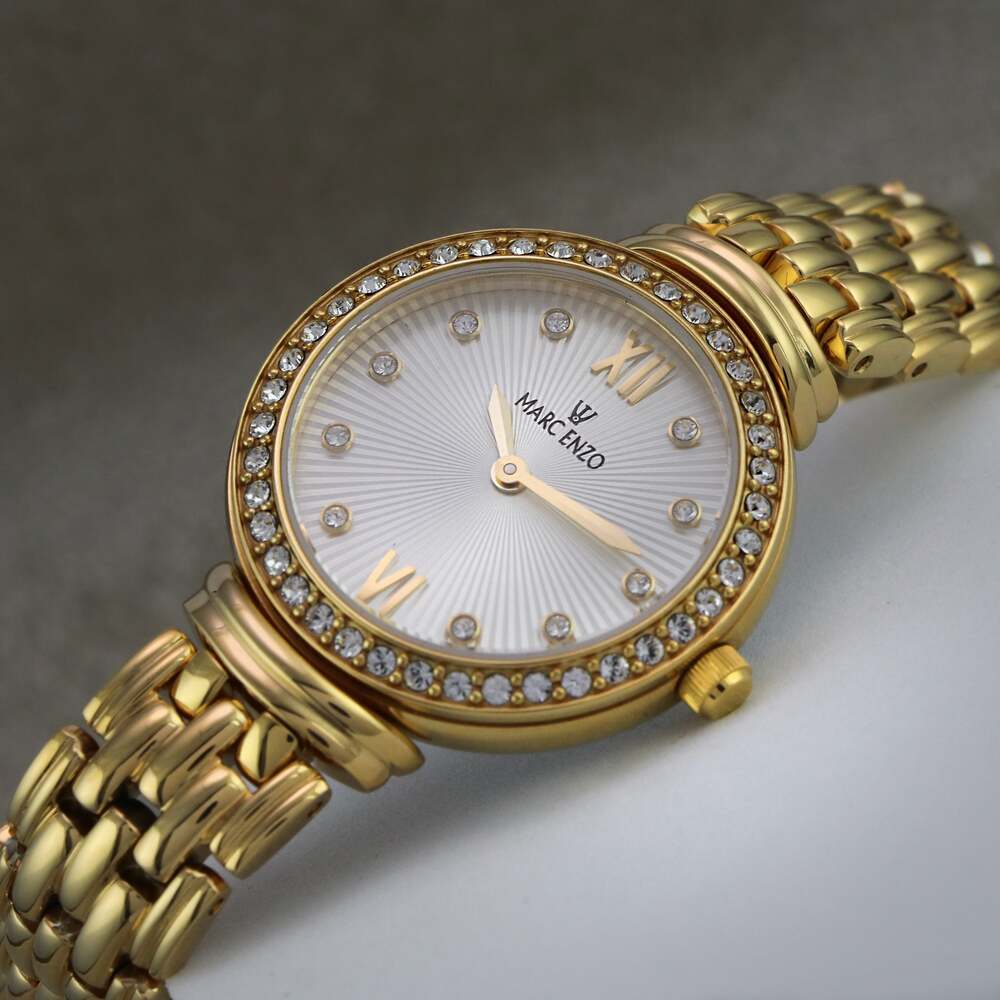 Marc Enzo Women's quartz white dial watch MAR-0062