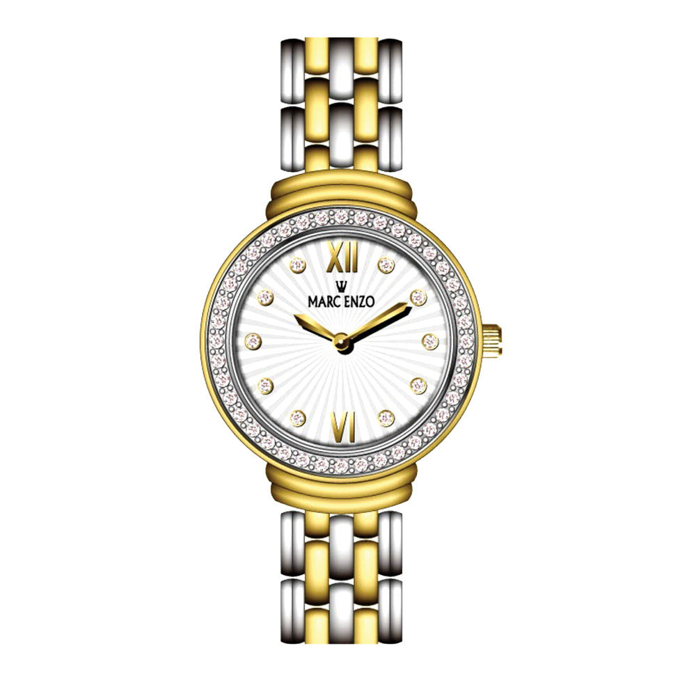 Marc Enzo Women's Watch, Quartz Movement, White Dial - MAR-0063