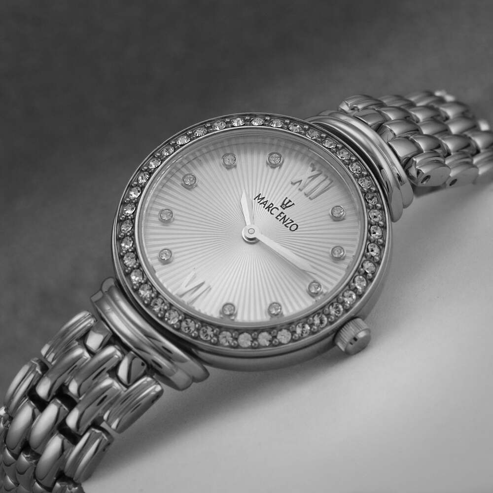 Marc Enzo Women's quartz white dial watch MAR-0065