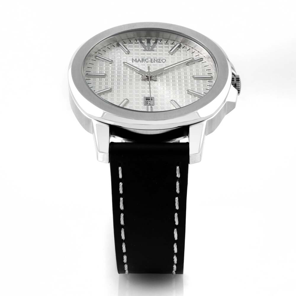 Marc Enzo Men's quartz white dial watch MAR-0084
