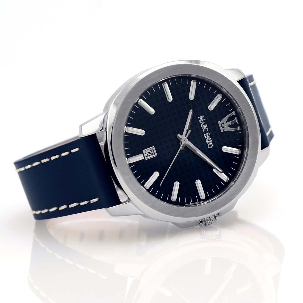 Marc Enzo Men's quartz blue dial watch MAR-0085