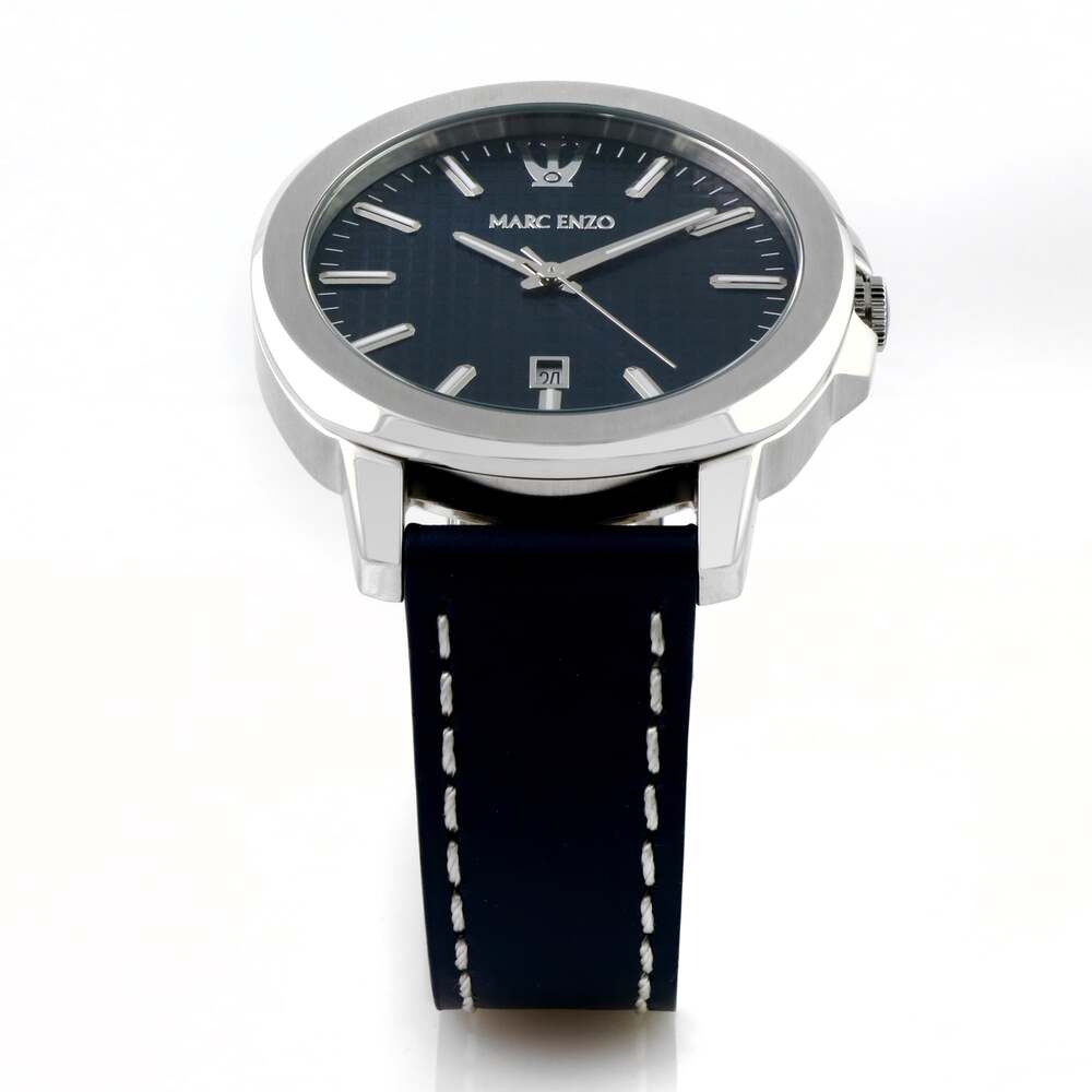 Marc Enzo Men's Watch, Quartz Movement, Blue Dial - MAR-0085